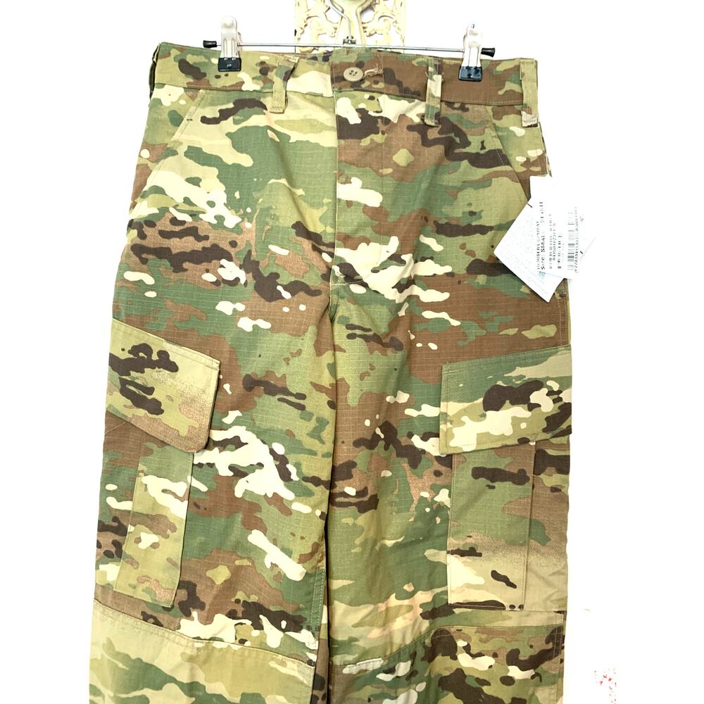 CAMO TROUSERS COMBAT INSECT SHIELD GREEN UNISEX SIZE SMALL/SHORT 27-31X26-29" - Picture 2 of 5